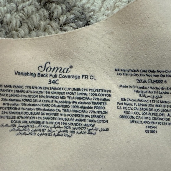 Soma Vanishing Back Nude 34C - Picture 3 of 3